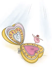 Illustratie voor het sprookje Max en de minimensjes met Max, die feest viert en lekker eten eet
